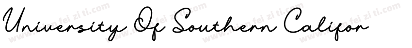 University Of Southern California字体转换